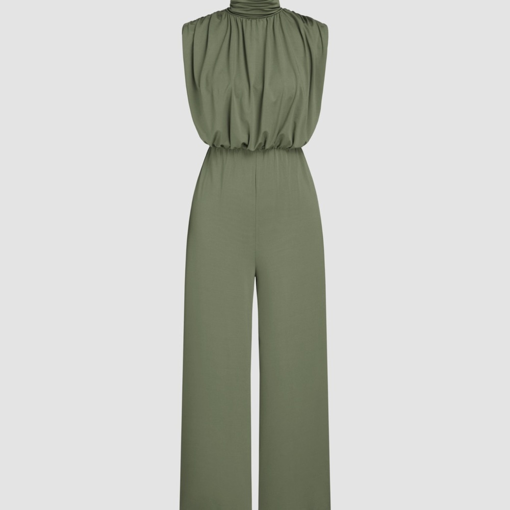 Cider Sage Sleeveless Jumpsuit